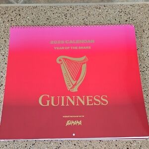 Guinness 2025 Calendar - Red and Gold